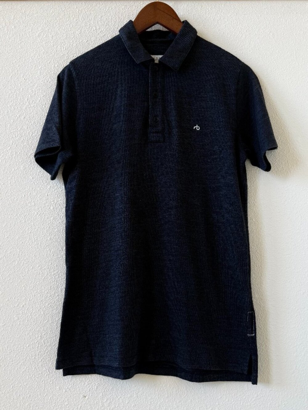 rag & bone Dark Blue Knit Polo Shirt Size XS
